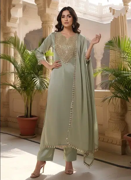 Ht Vol 4 Fancy Fabric Kurti With Bottom Dupatta Exporters In India